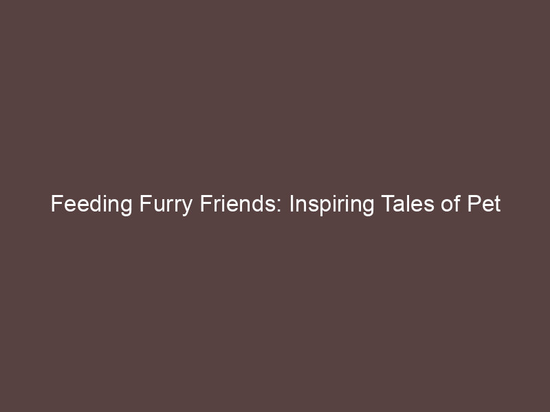 Feeding Furry Friends: Inspiring Tales of Pet Nutrition